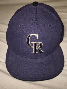 New Era Colorado Rockies Navy and Black Logo Fitted Hat